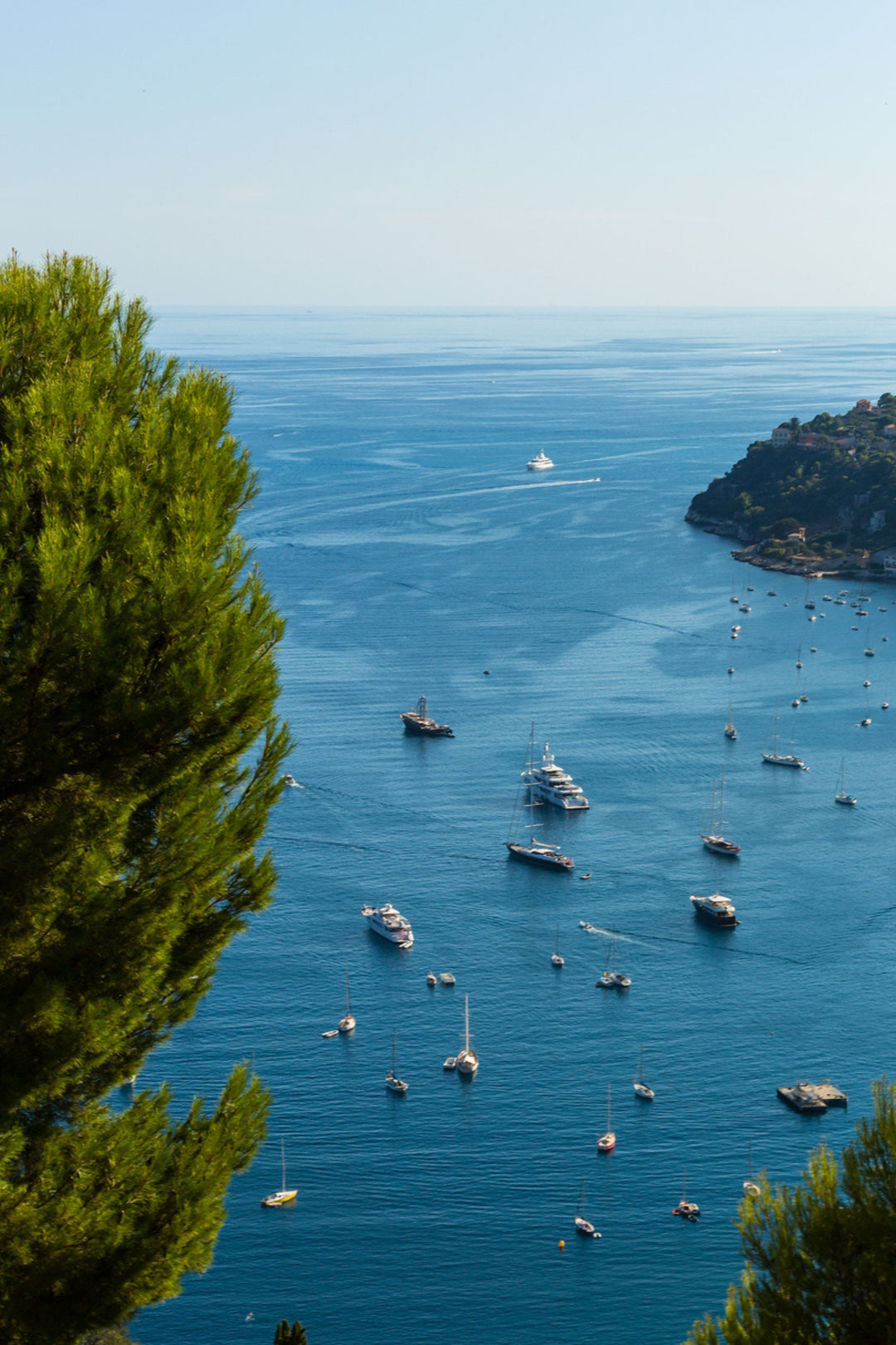Mediterranean landscape with boats